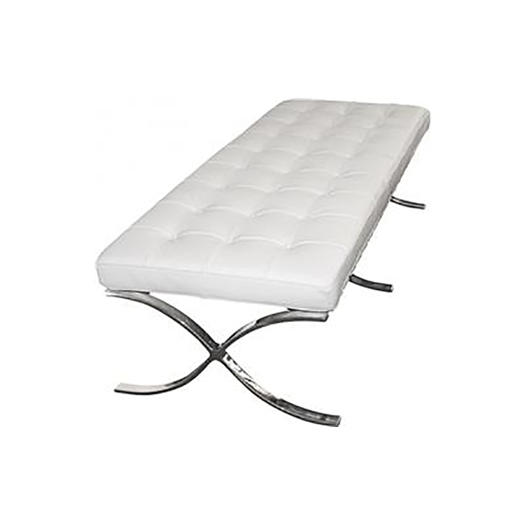 Ludwig Mies vd Rohe style, Bank Barcelona Pavillion Ottoman wit