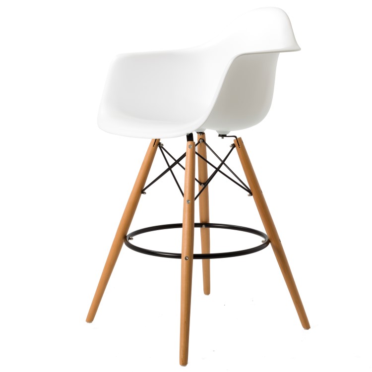 Charles Eames style, Barkruk DAW kruk PP wit
