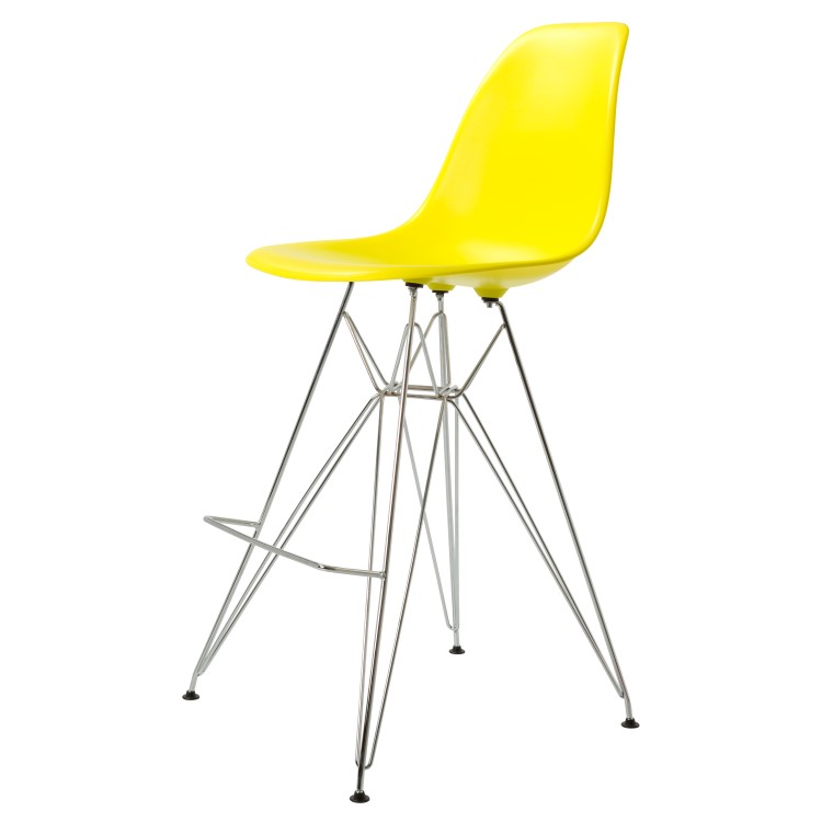 Charles Eames style, Barkruk DSR mat PP neon lime