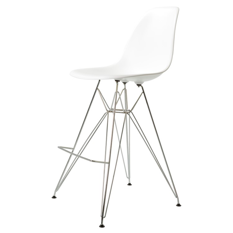 Charles Eames style, Barkruk DSR mat PP wit