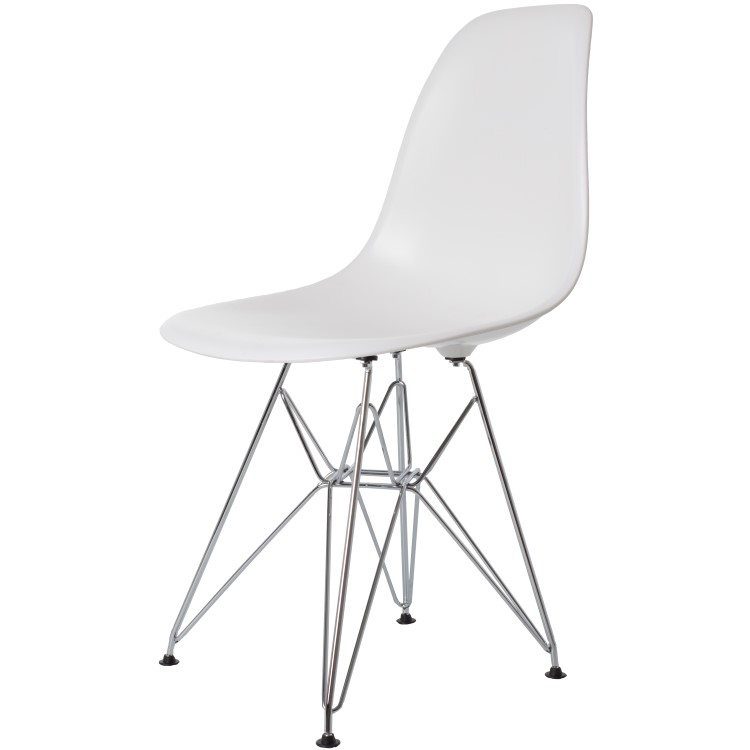 Charles Eames style, Eetkamerstoel DSR ABS wit