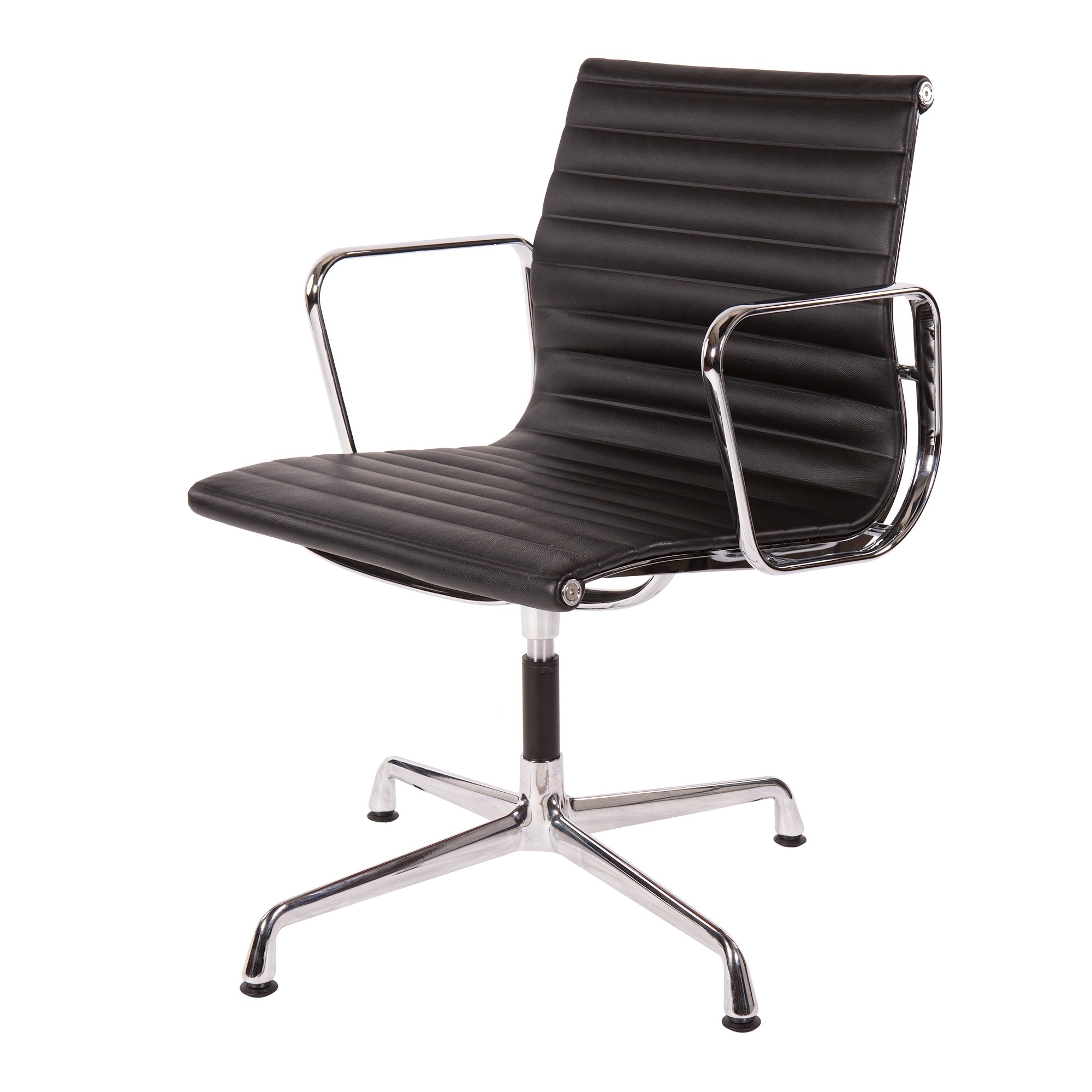 Charles Eames style, Vergaderstoel EA108 Leder zwart