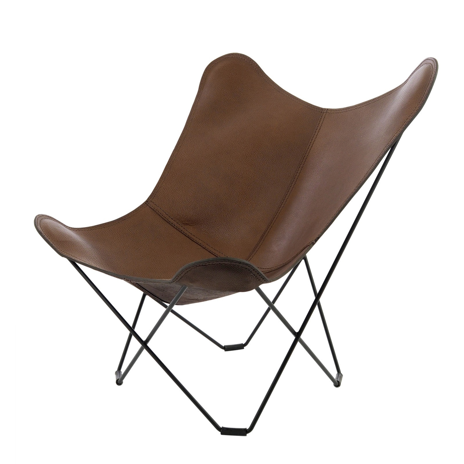 Cuero style, Lounge stoel Butterfly donkerbruin