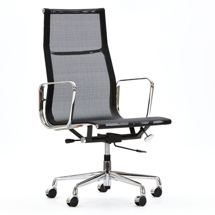 Charles Eames style, Bureaustoel EA119 mesh netweave zwart