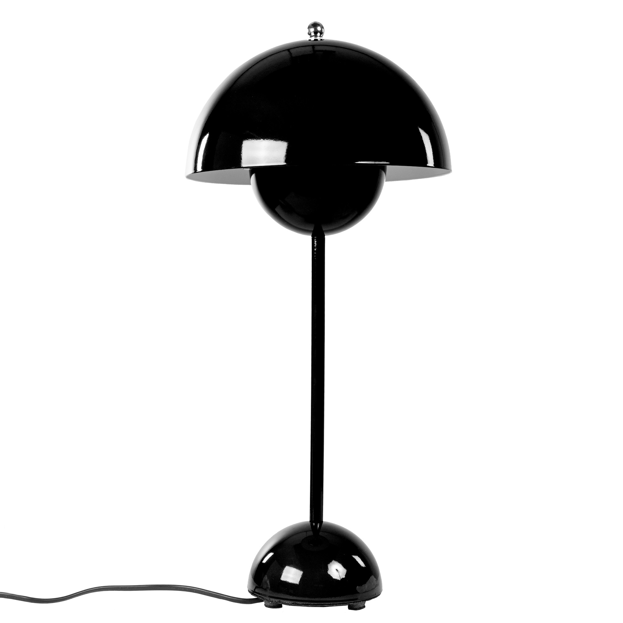 Verner Panton style, Tafellamp Flower Pot VP3 zwart