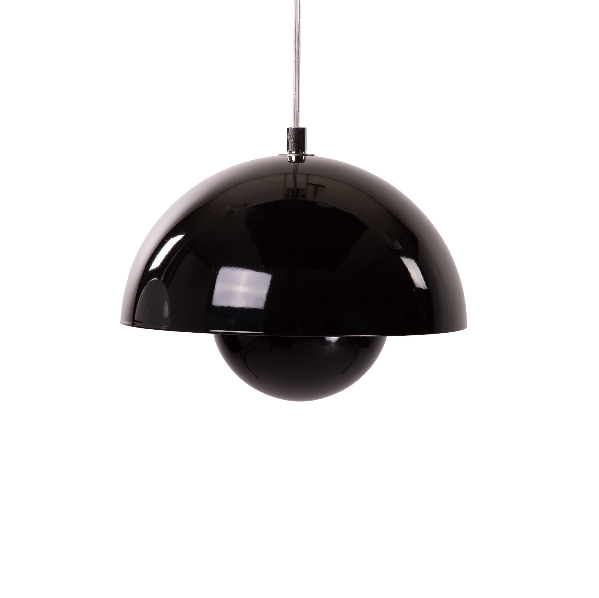 Verner Panton style, Hanglamp Flower Pot VP1 zwart