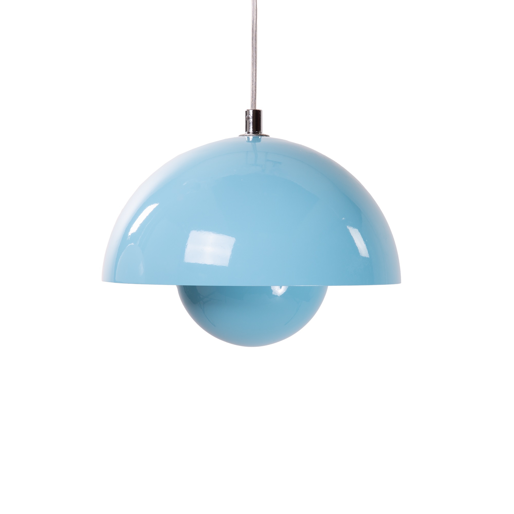 Verner Panton style, Hanglamp Flower Pot VP1 Lichtblauw