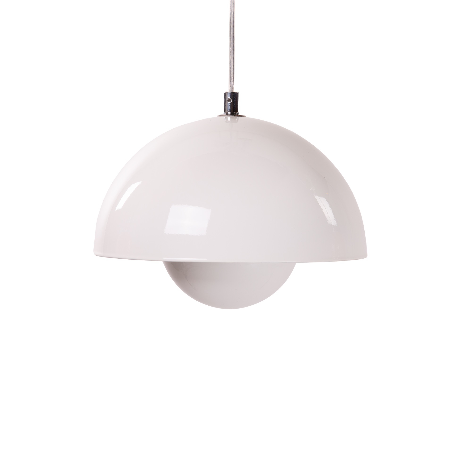 Verner Panton style, Hanglamp Flower Pot VP1 wit