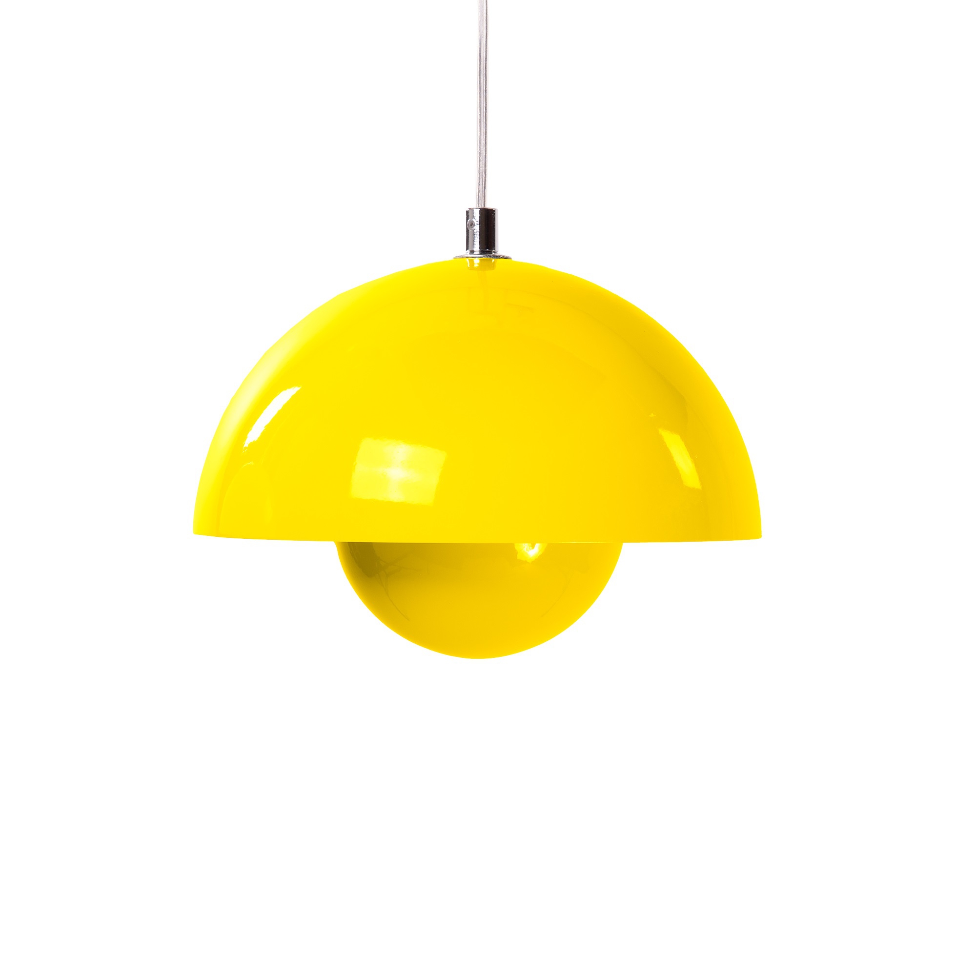 Verner Panton style, Hanglamp Flower Pot VP1 geel