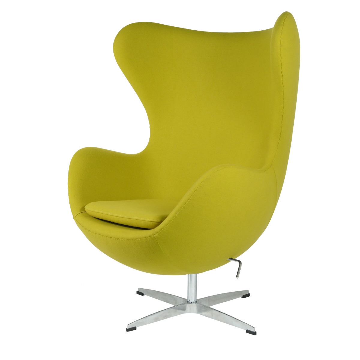 Arne Jacobsen style, Lounge stoel Egg stoel Kasjmier mosterd