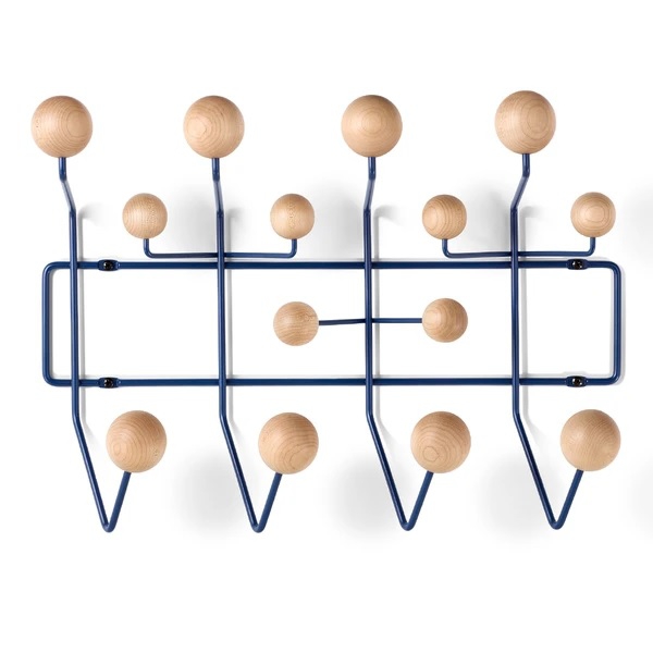 Charles Eames style, Kapstok Hang it all Naturel met zwart frame