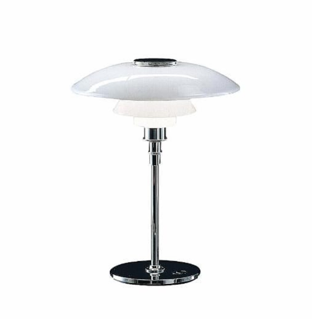 Poul Henningsen style, Tafellamp DPH 3/2 large wit