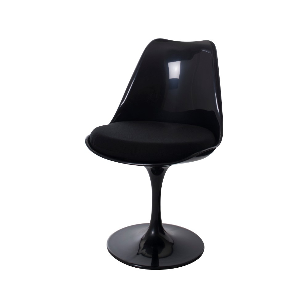 Eero Saarinen style, Eetkamerstoel Tulip stoel Zonder armleuning zwart zwart