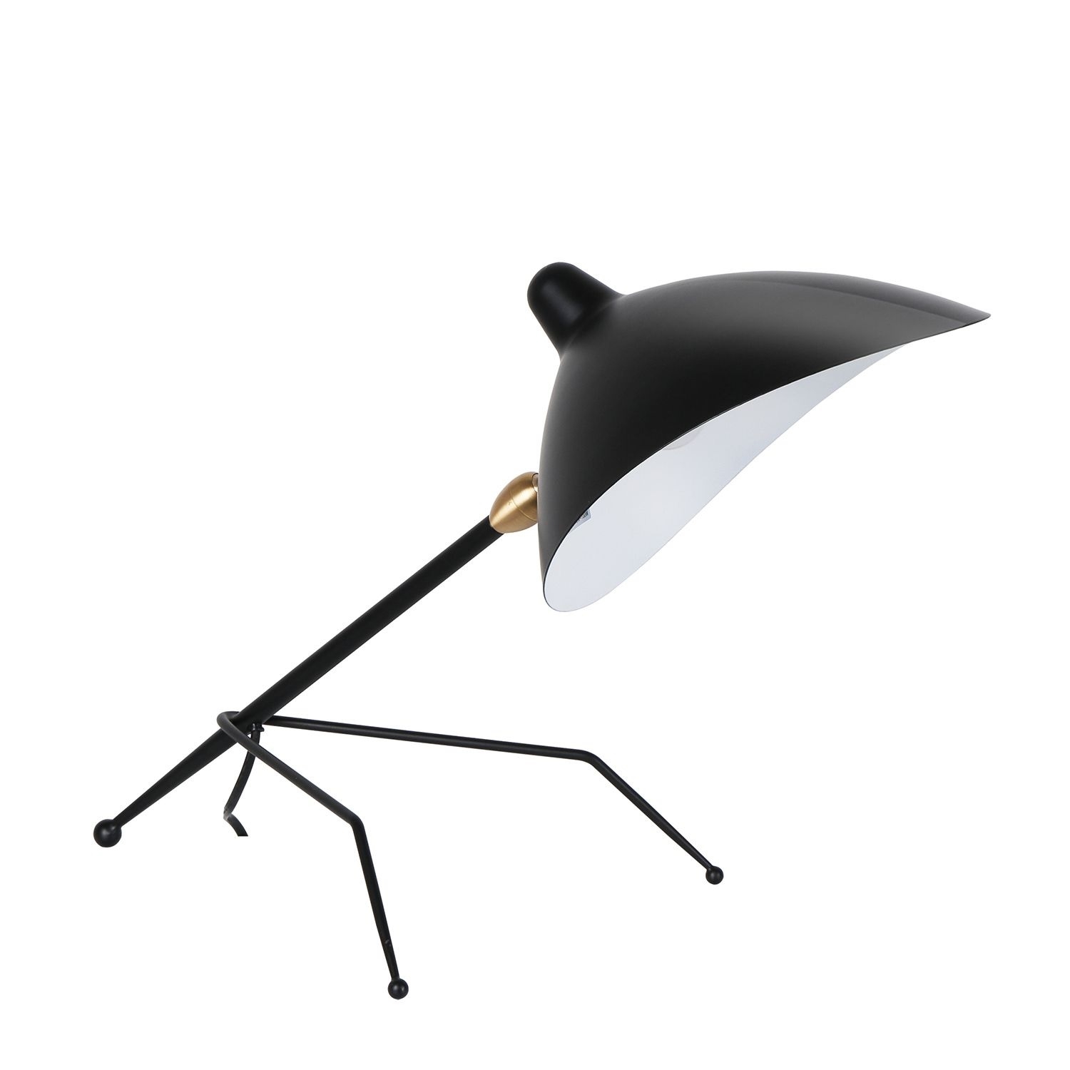 Serge Mouille style, Tafellamp Contemporary zwart