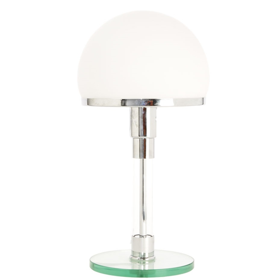 Wilhelm Wagenfeld style, Tafellamp WG24 wit