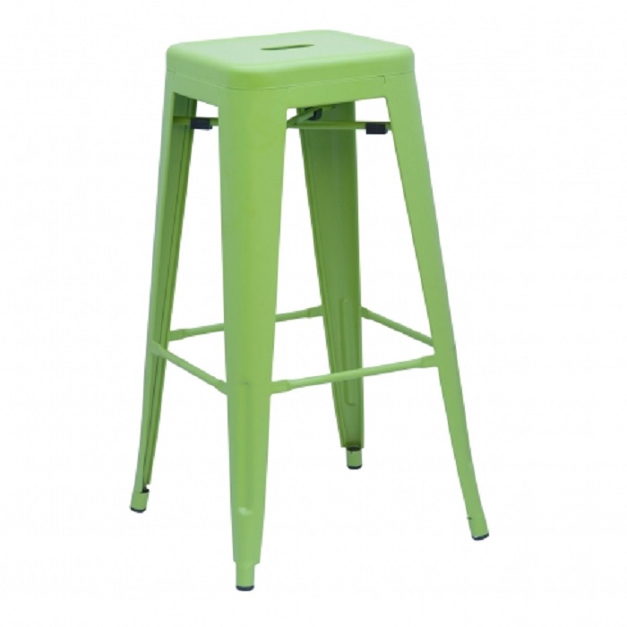 Xavier Pauchard style, Barkruk Tolix style barkruk 77cm mat lichtgroen