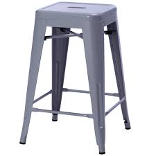 Xavier Pauchard style, Barkruk Tolix style barkruk 66cm mat grijs